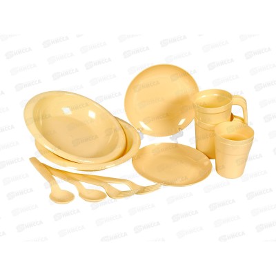 Набор дачный 2 персоны бежевый *9  ИНТ