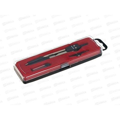 Готовальня MAZARI 3пр, (циркуль 120мм, грифель, насадка на рейсфедер)  M-4518 *1