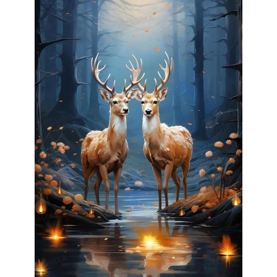 Алмаз. мозаика (класс.) 30х40см Лесные хранители, НД-6348 без подр.