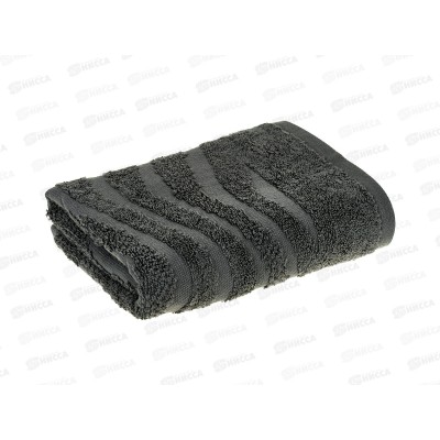 Полотенце махровое 50*90 LuxoR Волна темно-серый