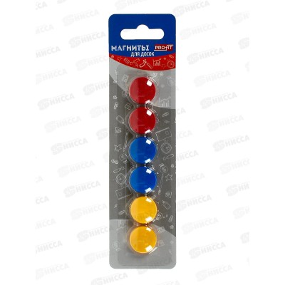 Магниты Profit d=20, 6шт, МН-0105  *24 Магниты Profit d=20, 6шт, МН-0105  *24
