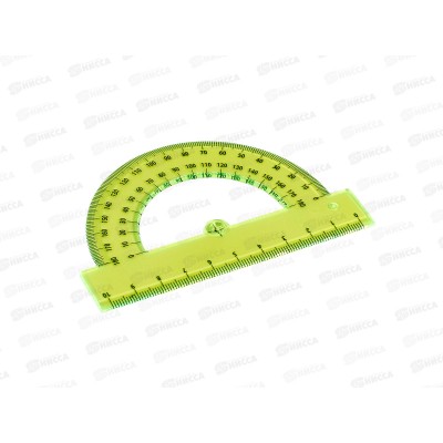 Транспортир 180гр ПП 10см прозрачный цветной, ТР-4728 *20 Транспортир 180гр ПП 10см прозрачный цветной, ТР-4728 *20