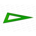 Угольник 30-60-90 18см ПП цветное прозрачное ассорти, Л-6212