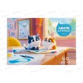 Альбом для рисования 40л ПП Животные-художники, гребень, 40-5916  *20