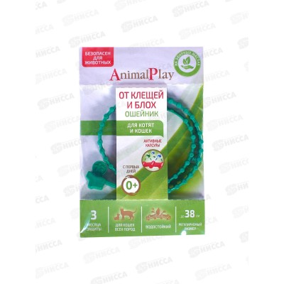 Ошейник Animal Play для кошек репеллентный 38см АР05-00840 *24