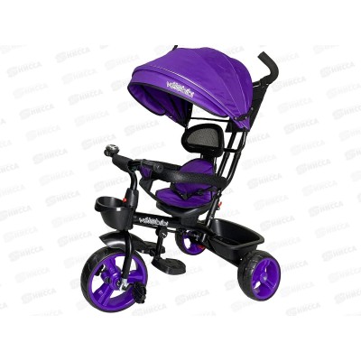 Велосипед трехколесный с ручкой НЕПТУН, фиолетовый, ВЛ-5085