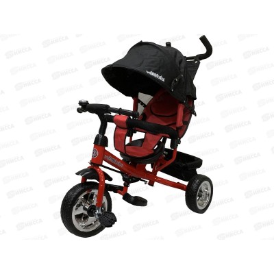 Велосипед трехколесный с ручкой САТУРН, красный, ВЛ-5421 Велосипед трехколесный с ручкой САТУРН, красный, ВЛ-5421