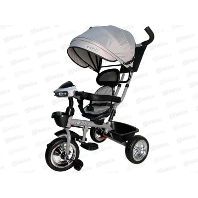 Велосипед трехколесный с ручкой МАРС, серый, ВЛ-5422