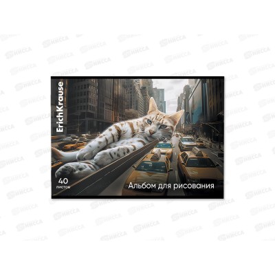 Альбом д/рис.40л EK Big City Cats, на скобе 63436 *8/32