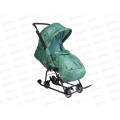 Санки-коляска &quotНаши детки&quot НДТ3 -1К/В3 вязанный зеленый