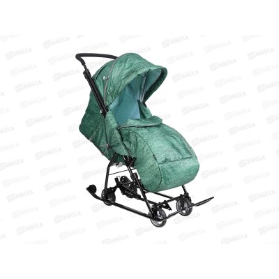 Санки-коляска &quotНаши детки&quot НДТ3 -1К/В3 вязанный зеленый