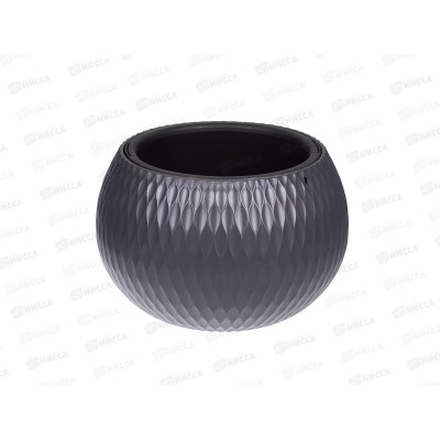 Кашпо Жемчужина 4л Графитовый М8916 *4