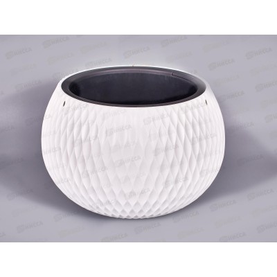 Кашпо Жемчужина 4л подвесное Белый М8724 *4