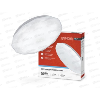 Светильник светодиодный inHOME DECO ДАЙМОНД 95Вт 6500К 10000Лм 496х85мм