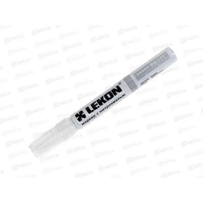 Маркер LEKON Standart строительный 4мм с нитроэмалью, белый *12/144/1296 Маркер LEKON Standart строительный 4мм с нитроэмалью, белый *12/144/1296