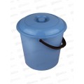 Ведро 10л с крышкой серо-голубое 0385 МП *10