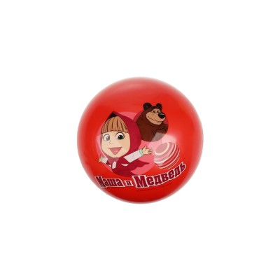 Мяч "ИГРАЕМ ВМЕСТЕ" "МАША И МЕДВЕДЬ" 23см с наклейкой AD-9(МВ)-2
