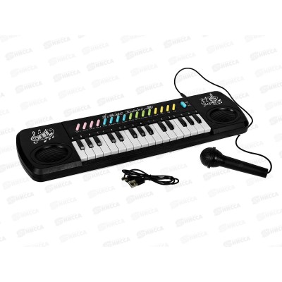 Электроорган с микрофоном, usb провод 3128В, В2376989 в коробке