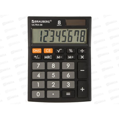 Калькулятор BRAU ultra-08-BK 8разряд.,черный 250507 *1 Калькулятор BRAU ultra-08-BK 8разряд.,черный 250507 *1