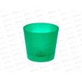 Горшок(кашпо) для цветов 2л прозрачный зеленый с поддоном *30  ИНТ