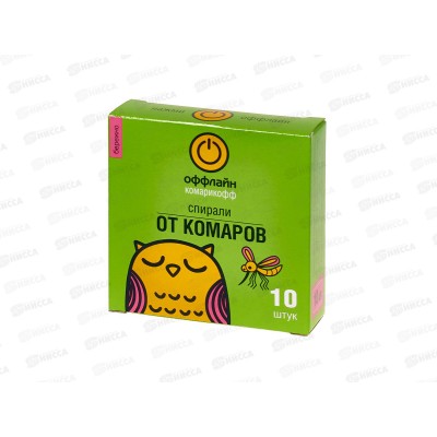 КОМАРОФФ Бережно Спирали мини коробка зелёные 10шт *60 КОМАРОФФ Бережно Спирали мини коробка зелёные 10шт *60