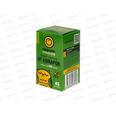 КОМАРОФФ Длительно Жидкость 45 ночей без запаха 30мл *24 КОМАРОФФ Длительно Жидкость 45 ночей без запаха 30мл *24