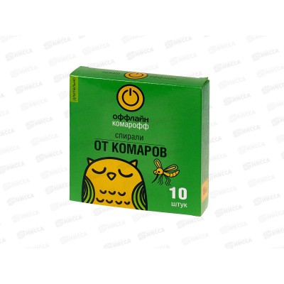 КОМАРОФФ Длительно Спирали зелёные 10шт *60