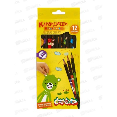 Карандаши 12цв Каляка-Маляка С персонажами, КККМ12-ПЕР*12 Карандаши 12цв Каляка-Маляка С персонажами, КККМ12-ПЕР*12