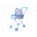 Коляска для кукол №003-21 пластик, пакет 54*25,5*48