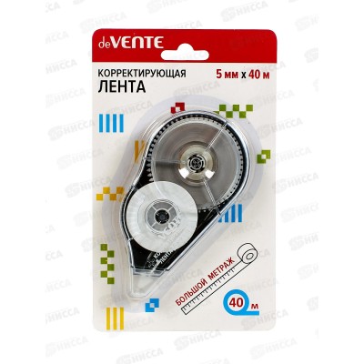 Корр.лента deVENTE 5мм*40м черный  4062337 *12/288
