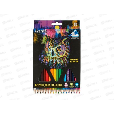 Карандаши 18цв deVente Triolino Ultra трехгр. к/у  5023915 *8/160