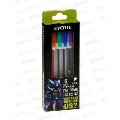 Ручки гел. deVente Robotic 6цв, 5051535 *24/384 Ручки гел. deVente Robotic 6цв, 5051535 *24/384