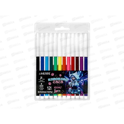 Фломастеры 12цв. deVente Korokoro пласт.блистер. 5081520 *12