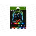 Фломастеры 12цв. deVente Gamer вент. колп. к/к 5081535 *24/240