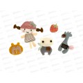 Декоративные украшения deVente тканевые Rabbit ассорти 8130211 *12