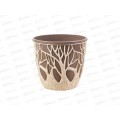 Кашпо "Форест" 3,5л Пудровый/мокачино КШ-2096 *16 Кашпо "Форест" 3,5л Пудровый/мокачино КШ-2096 *16
