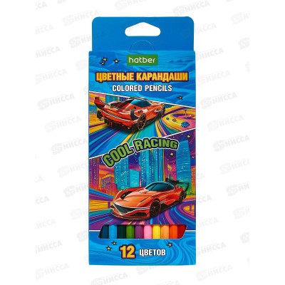 Карандаши 12цв Hatber Cool racing &quotECO" 090018 *12/240