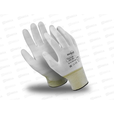 Перчатки Полисофт (MG-166) полиэфир бел. р.10 *12/120