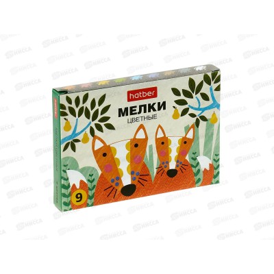 Мел Hatber Нарисуй-ка! 9цв., 082953 *20 Мел Hatber Нарисуй-ка! 9цв., 082953 *20