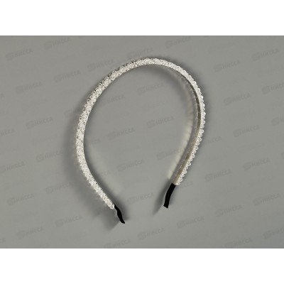 Ободок пластик. металл &quotЦветок&quot прозр №10566