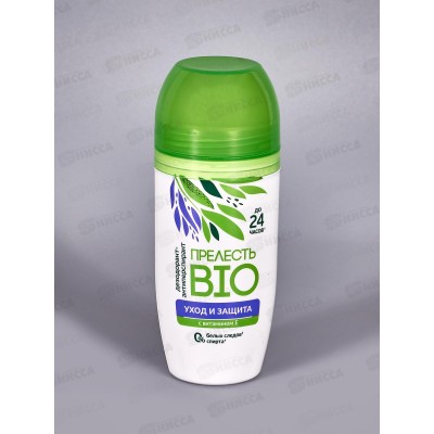 Прелесть БИО дезодорант-антиперспирант ролик Уход и защита 50мл