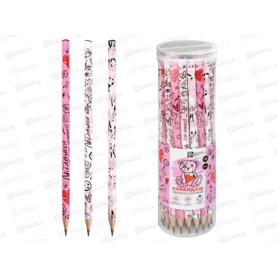 Карандаш ч/г ФЕН Розовый микс НВ трехгр. светл. дерево, 70172 *36 Карандаш ч/г ФЕН Розовый микс НВ трехгр. светл. дерево, 70172 *36