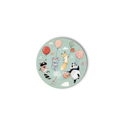 Тарелки бумажные Звери на шариках (18см, 6шт) флоупак, ТМ-2124