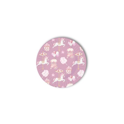 Тарелки бумажные Карусель (18см, 6шт) флоупак, ТМ-2126