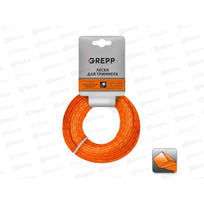 Леска для триммера GREPP скрученный квадрат 2,4*15м 105-1013-24 *200