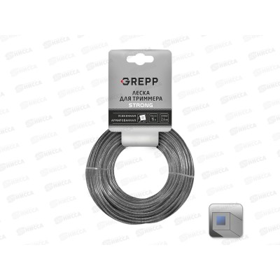 Леска для триммера GREPP усиленная армированная 2,4мм*15м 105-1015-24 *200