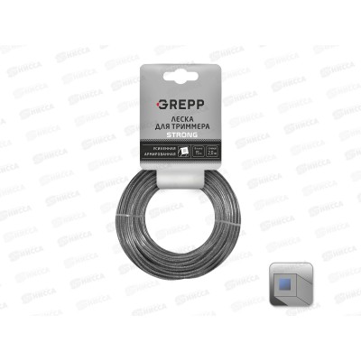 Леска для триммера GREPP усиленная армированная 2мм*15м 105-1015-20 *240