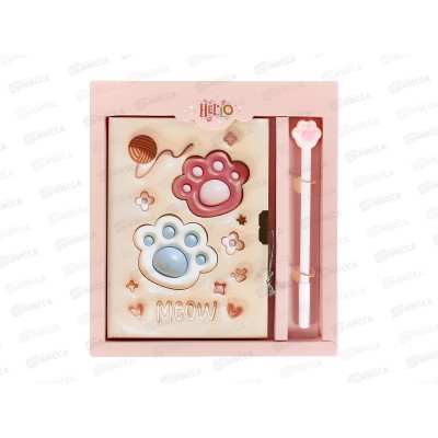 Блокнот дет.+ручка Basir Лапки в под упак.  MC-7473 *120