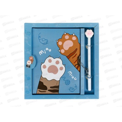 Блокнот дет.+ручка+замочек Basir Кошкины лапки в под упак. MC-6917 *1 Блокнот дет.+ручка+замочек Basir Кошкины лапки в под упак. MC-6917 *1