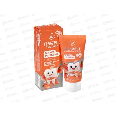 Tiswell зубная паста дет 60гр Нежный персик
